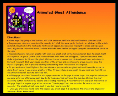 Halloween Animated Ghost Attendance